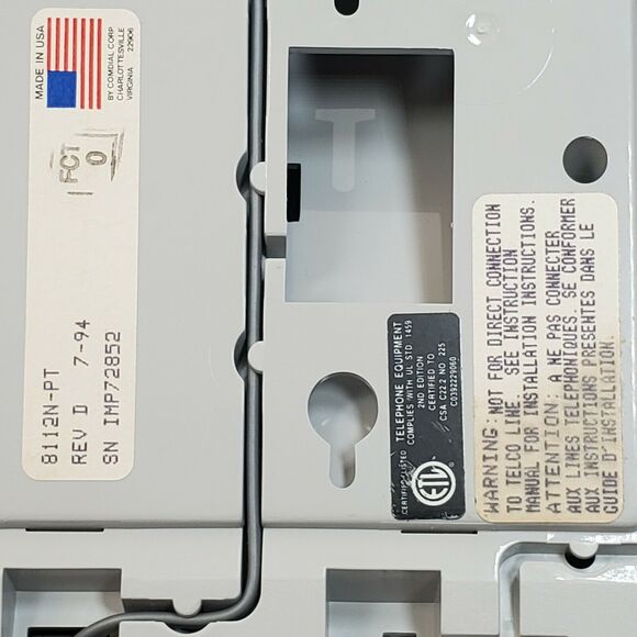 Comdial Gray Office Phone 8112n-pt - Picture 8 of 8